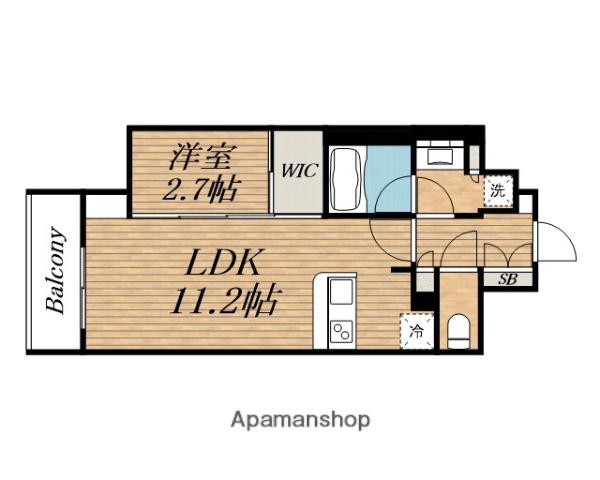 アーバネックス天満橋フロント(1LDK/10階)の間取り写真