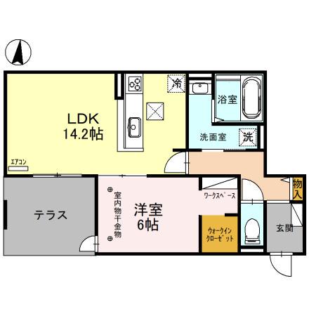 FELICE(1LDK/1階)の間取り写真