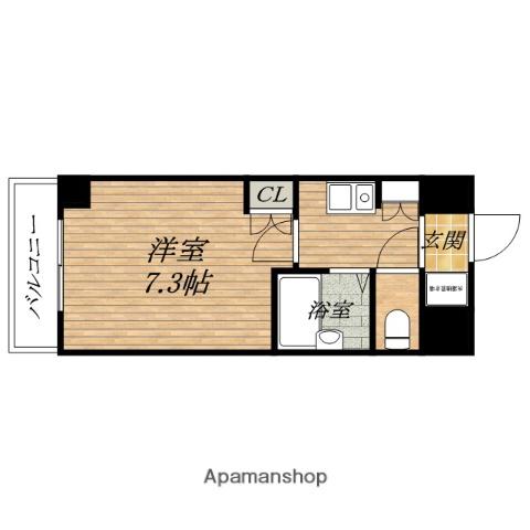 ADEN森之宮(1K/8階)の間取り写真