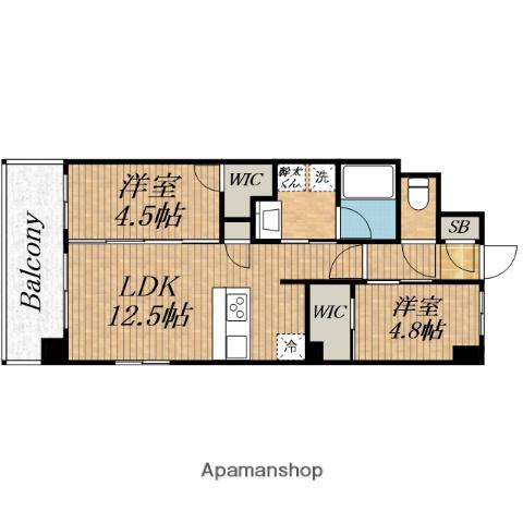 スプランディッド城東関目(2LDK/5階)の間取り写真