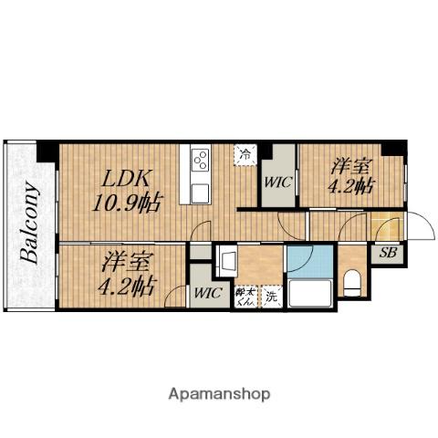スプランディッド城東関目(2LDK/7階)の間取り写真