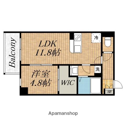 SOLASIA RESIDENCE 九条(1LDK/2階)の間取り写真