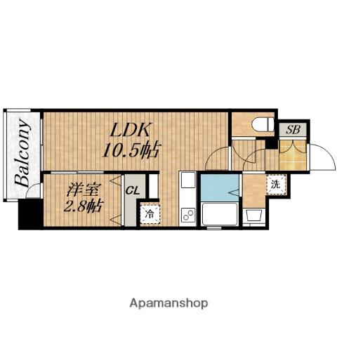 グランフェリーチェ・ナイン(1LDK/10階)の間取り写真