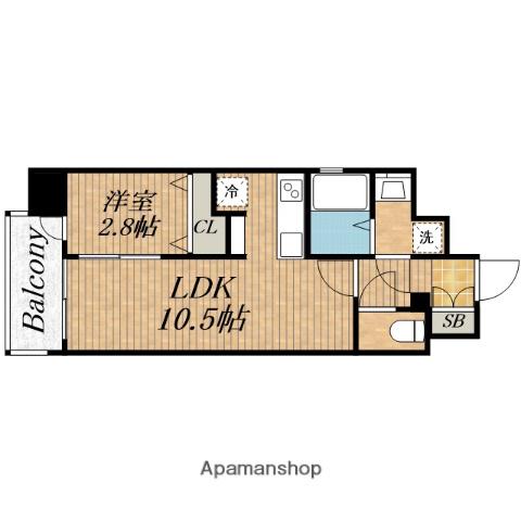 グランフェリーチェ・ナイン(1LDK/2階)の間取り写真