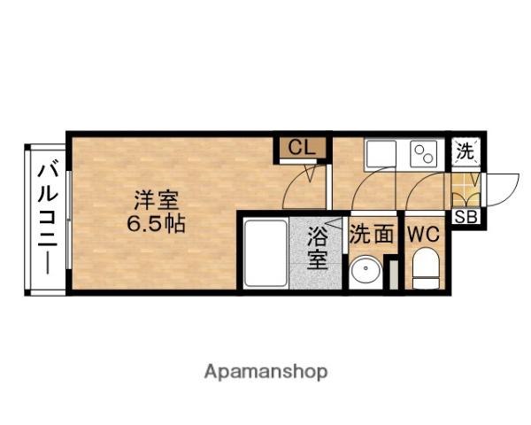 ESLEAD ザ・イーストレジデンス大阪城(1K/3階)の間取り写真