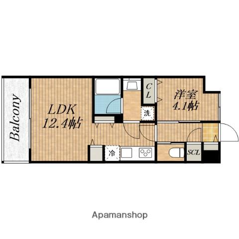 スプランディッド梅田グランノース(1LDK/3階)の間取り写真