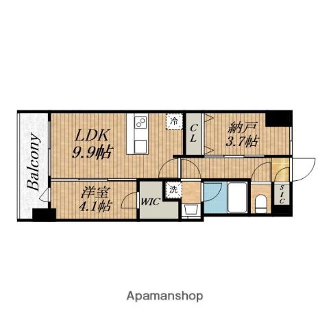 スプランディッド梅田グランノース(1SLDK/11階)の間取り写真