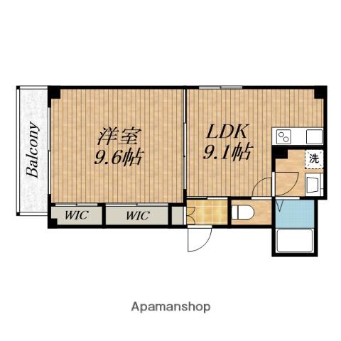 KYOBASHI ORIENTALCUBE(1LDK/3階)の間取り写真