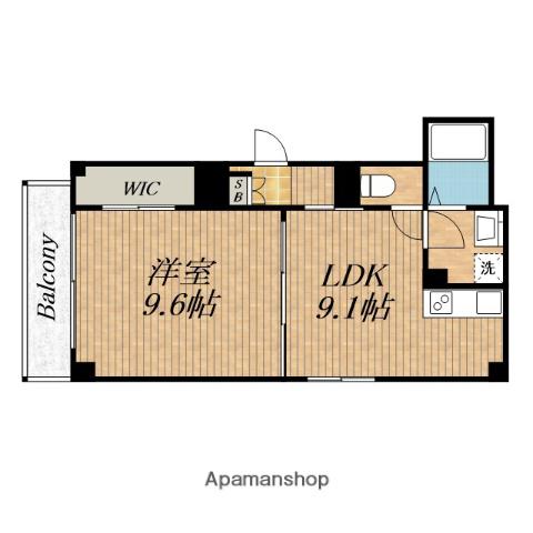 KYOBASHI ORIENTALCUBE(1LDK/2階)の間取り写真