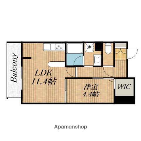 ロイジェント玉川(1LDK/9階)の間取り写真