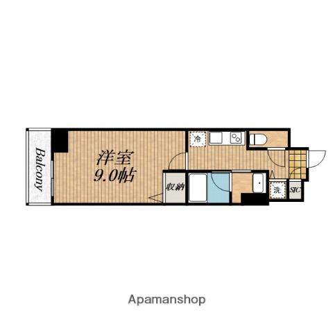 サンエール南堀江(1K/3階)の間取り写真