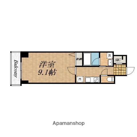サンエール南堀江(1K/2階)の間取り写真