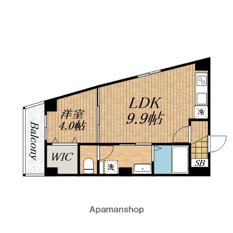 ARCENCIEL COURT緑橋(1LDK/2階)の間取り写真