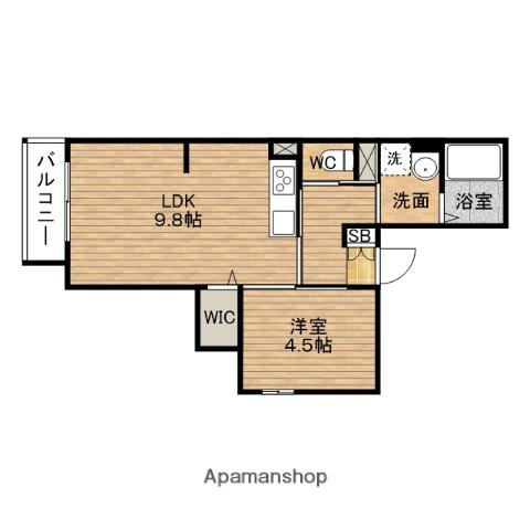 YOURMAISON TENMA(1LDK/2階)の間取り写真