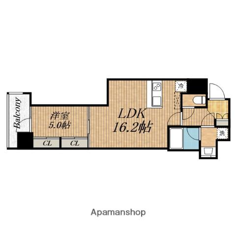 PARK LANE KUJO(1LDK/14階)の間取り写真