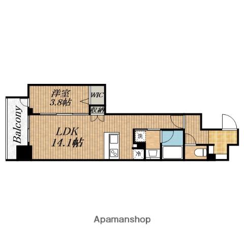 PARK LANE KUJO(1LDK/4階)の間取り写真