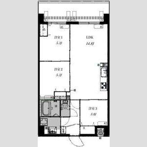 ALIVIS野田阪神(3LDK/10階)の間取り写真