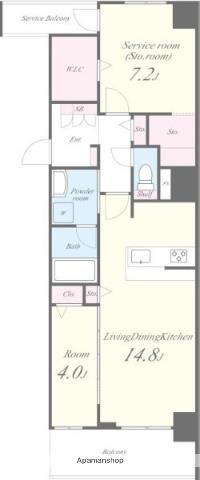 ルクスエテルナ江戸堀(2LDK/8階)の間取り写真