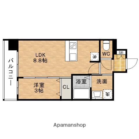 PRELISSE阿波座BLOOM(1LDK/11階)の間取り写真