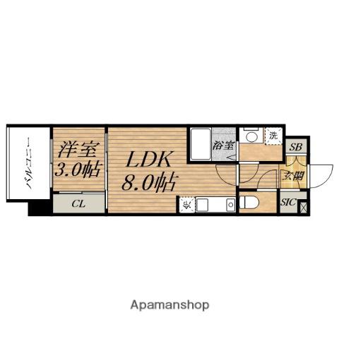 アルティザ瓦屋町Ⅰ(1LDK/1階)の間取り写真