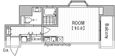 ADEN江戸堀(ワンルーム/5階)の間取り写真