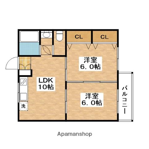 第3関根マンション(2LDK/3階)の間取り写真
