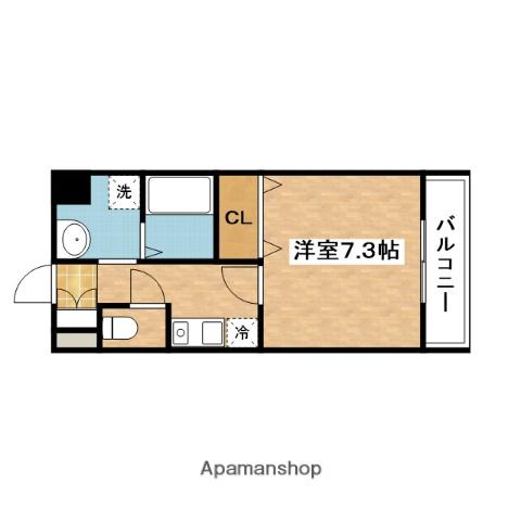 エルカーサ正雀Ⅰ(1K/1階)の間取り写真
