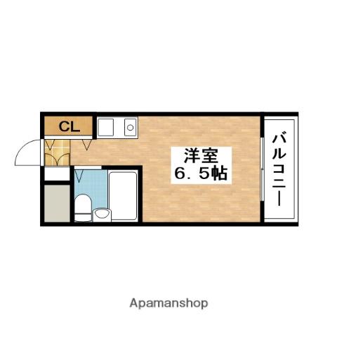 カミング(ワンルーム/2階)の間取り写真