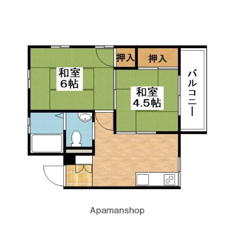 新和ビル(2K/4階)の間取り写真