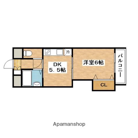 正雀グランドハイツ北(1DK/7階)の間取り写真