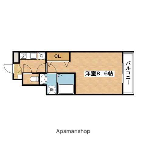 ナウトローネ(1K/1階)の間取り写真