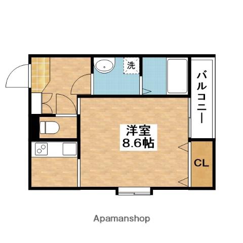 ルーモア(1K/2階)の間取り写真