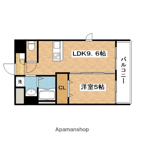 第1関根マンション(1LDK/6階)の間取り写真