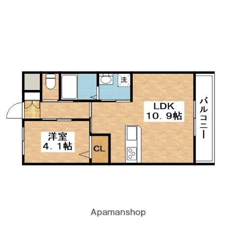 ラ・ジュネスSENRI(1LDK/3階)の間取り写真