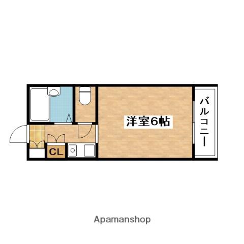 ソレイユ片山(1K/2階)の間取り写真