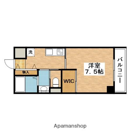 リーサイド豊津(1K/3階)の間取り写真