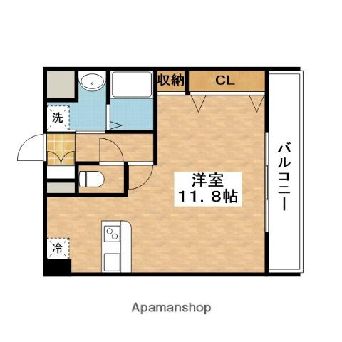 東海道本線 吹田駅(ＪＲ) 徒歩3分 4階建 築18年(ワンルーム/3階)の間取り写真