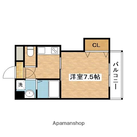 モアメゾンⅢ(1K/5階)の間取り写真