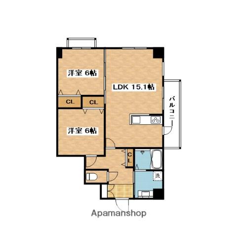 アンフィニⅩ(2LDK/5階)の間取り写真