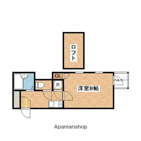 レーブ95(1K/1階)の間取り写真