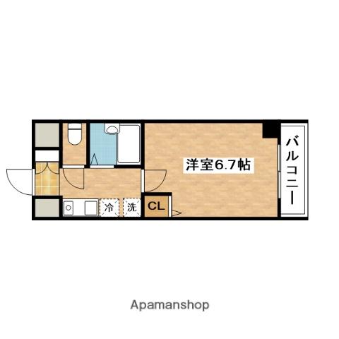 コスモハイツ(1K/2階)の間取り写真