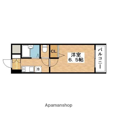 ノルデンハイム淡路(1K/8階)の間取り写真