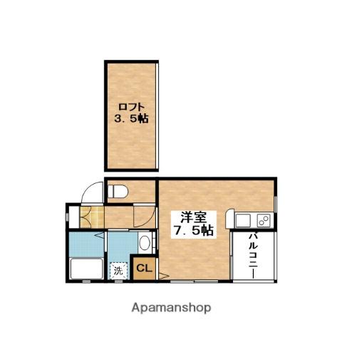 プラヤ・デル・オエステ(1K/2階)の間取り写真