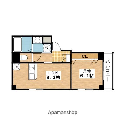 CASALAURORA(1LDK/1階)の間取り写真