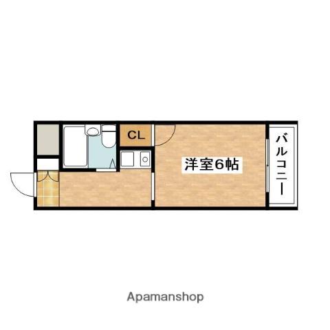 シティパレス南千里(ワンルーム/4階)の間取り写真
