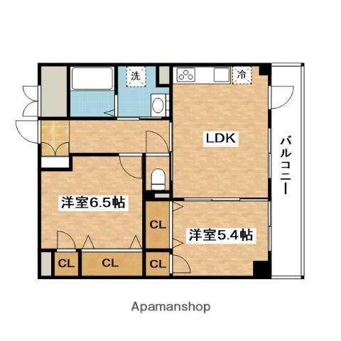テンドール(2LDK/3階)の間取り写真