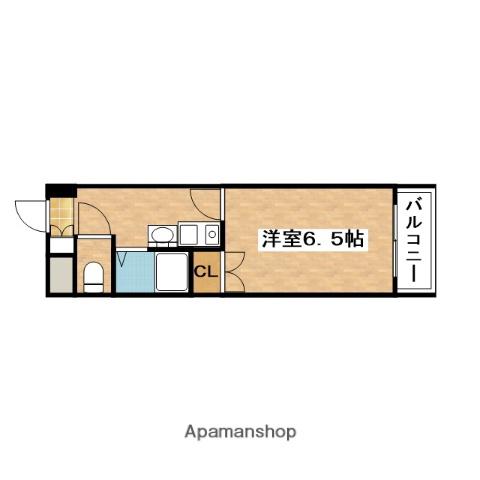 ニューライフ栄(1K/2階)の間取り写真