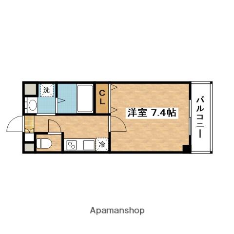 ロイヤルクイーンズパーク吹田片山町(1K/9階)の間取り写真