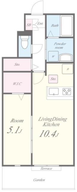 グランデージ雅(1LDK/1階)の間取り写真