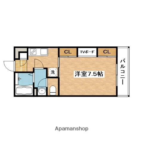 リブリ・オズヴィーク(1K/1階)の間取り写真